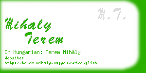 mihaly terem business card